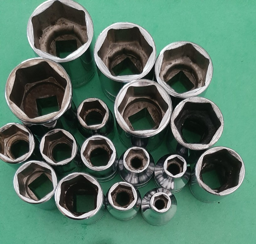 Snap-on Tools Metric 6pt Point 3/8″ Drive Chrome Shallow Socket Set 6mm to 22mm