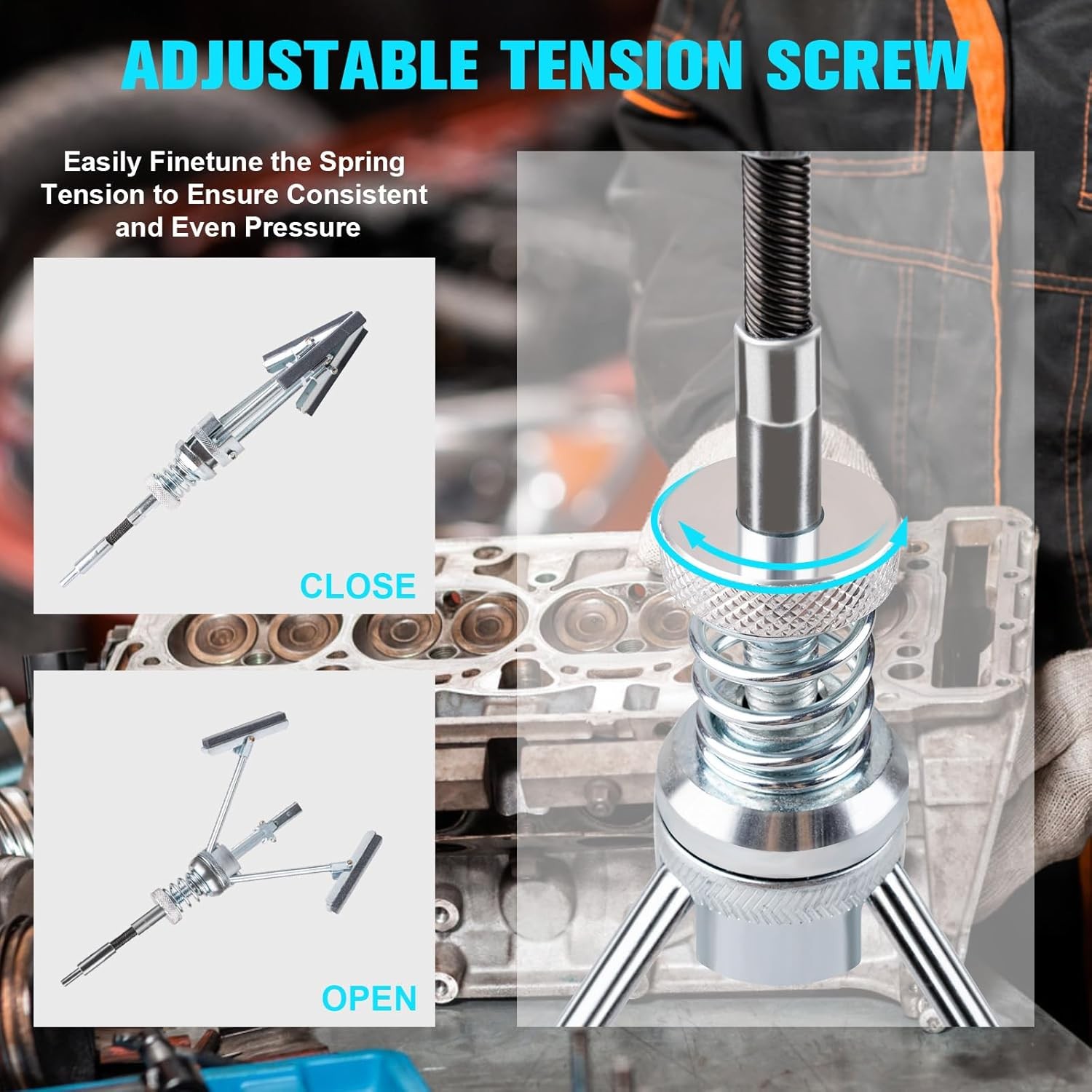 7-Piece Engine Cylinder Hone Kit – Precision Polishing Tools with Honing Stones