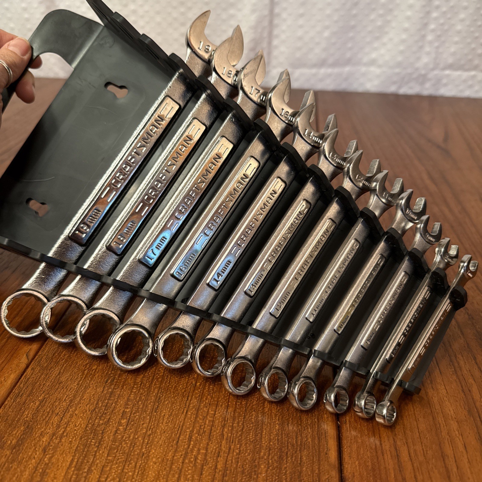 VTG Craftsman USA Metric Wrench Set 7mm-19mm V-Inverted -V VA 12pc