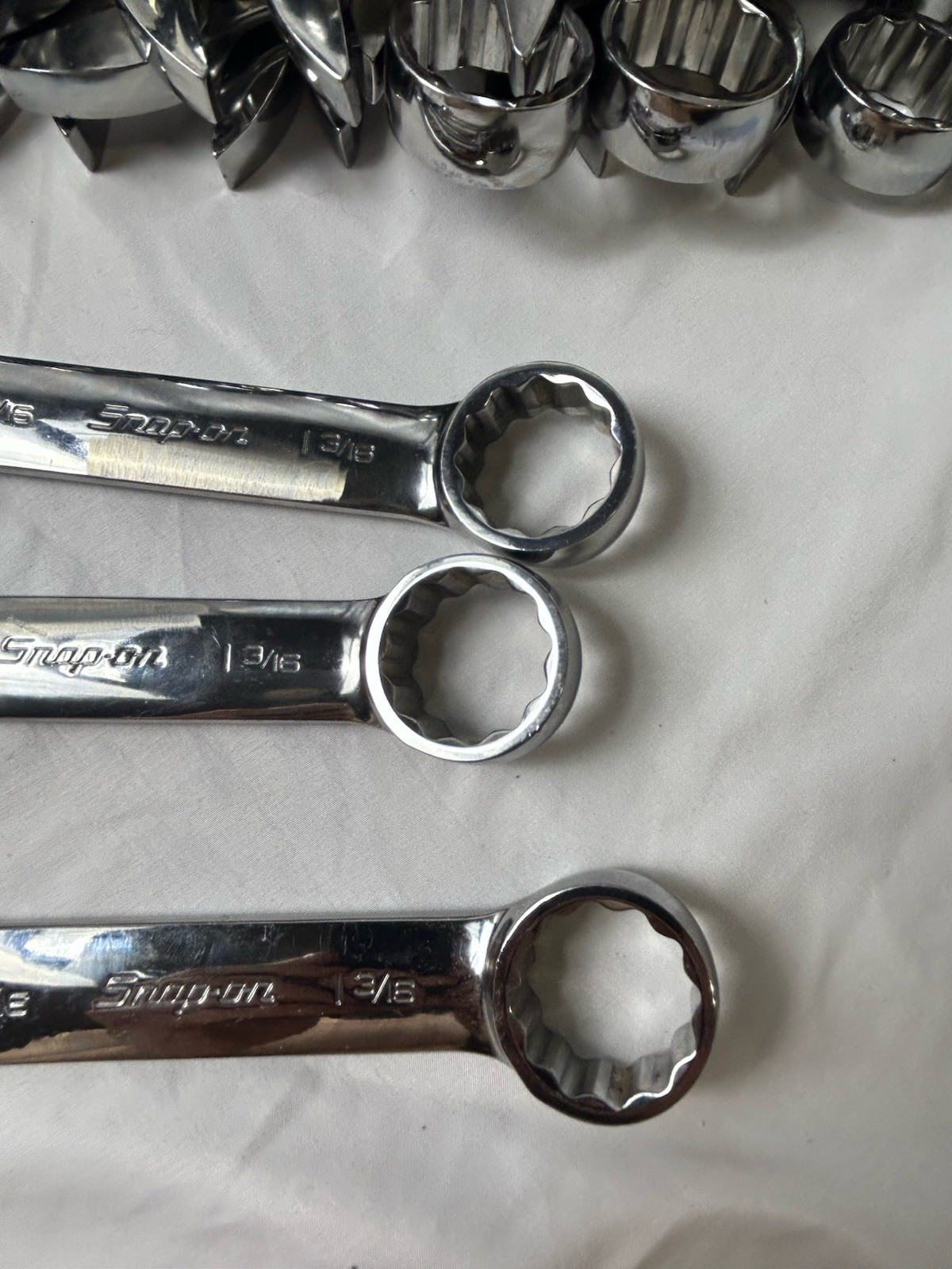 Snap-on Tools USA 1-3/16″ SAE SHORT Chrome 12PT Combo Wrench OEX380B 1 Per Order