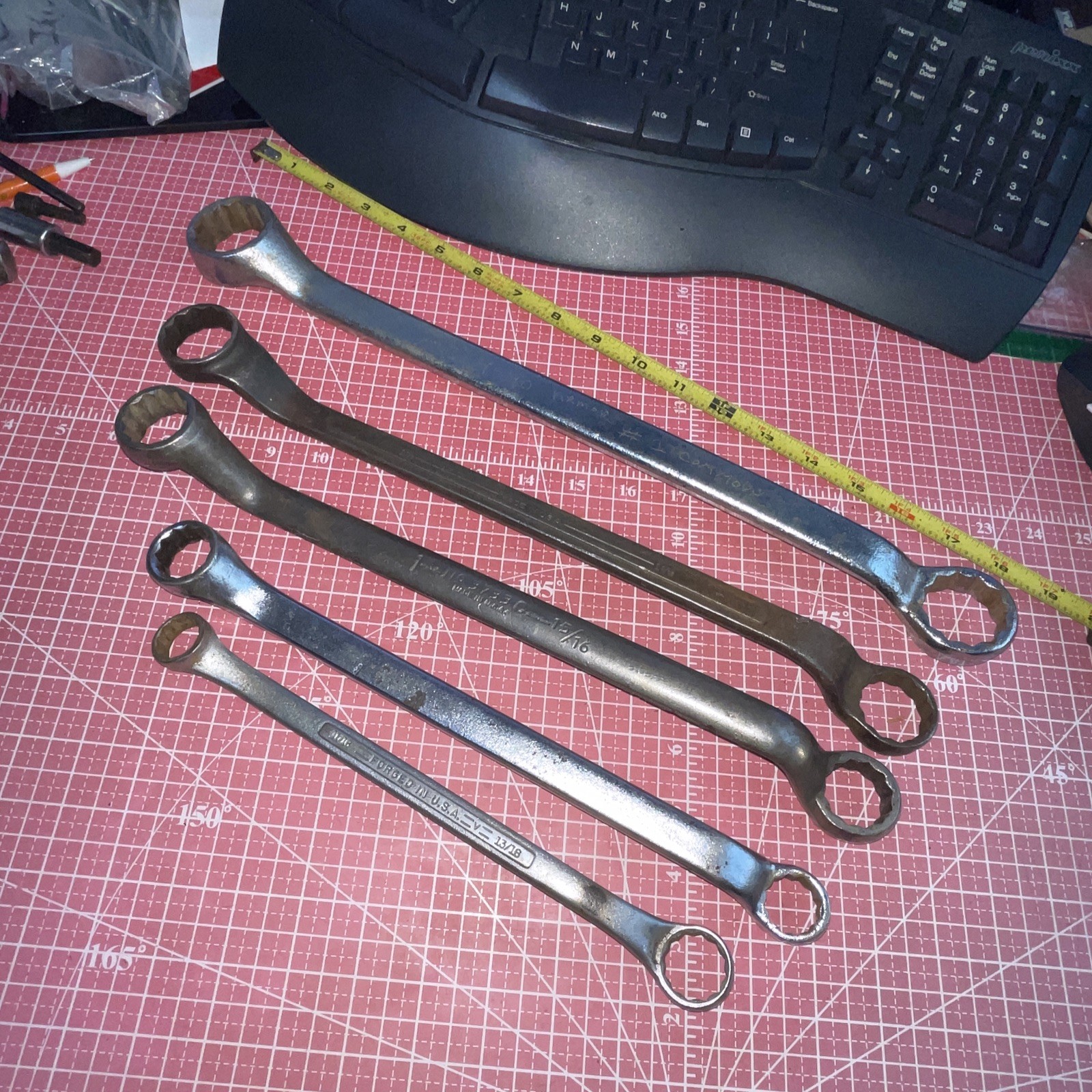 USA Made 5 Piece SAE 12 Point Offset Box End Wrench Set 1-5/16 – 11/16 In Jumbo