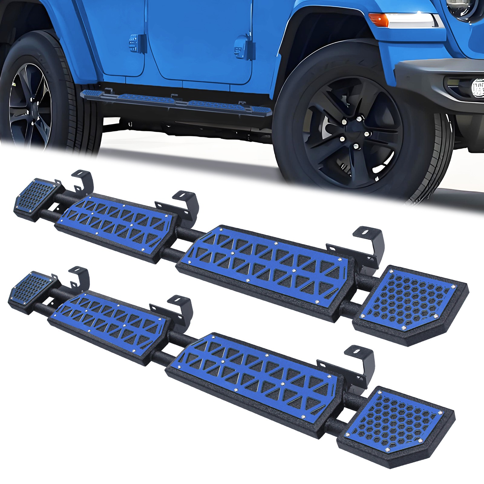 White/ Red/ Green/ Blue Running Boards Fits Jeep Wrangler JL 2018-2025 4 Door