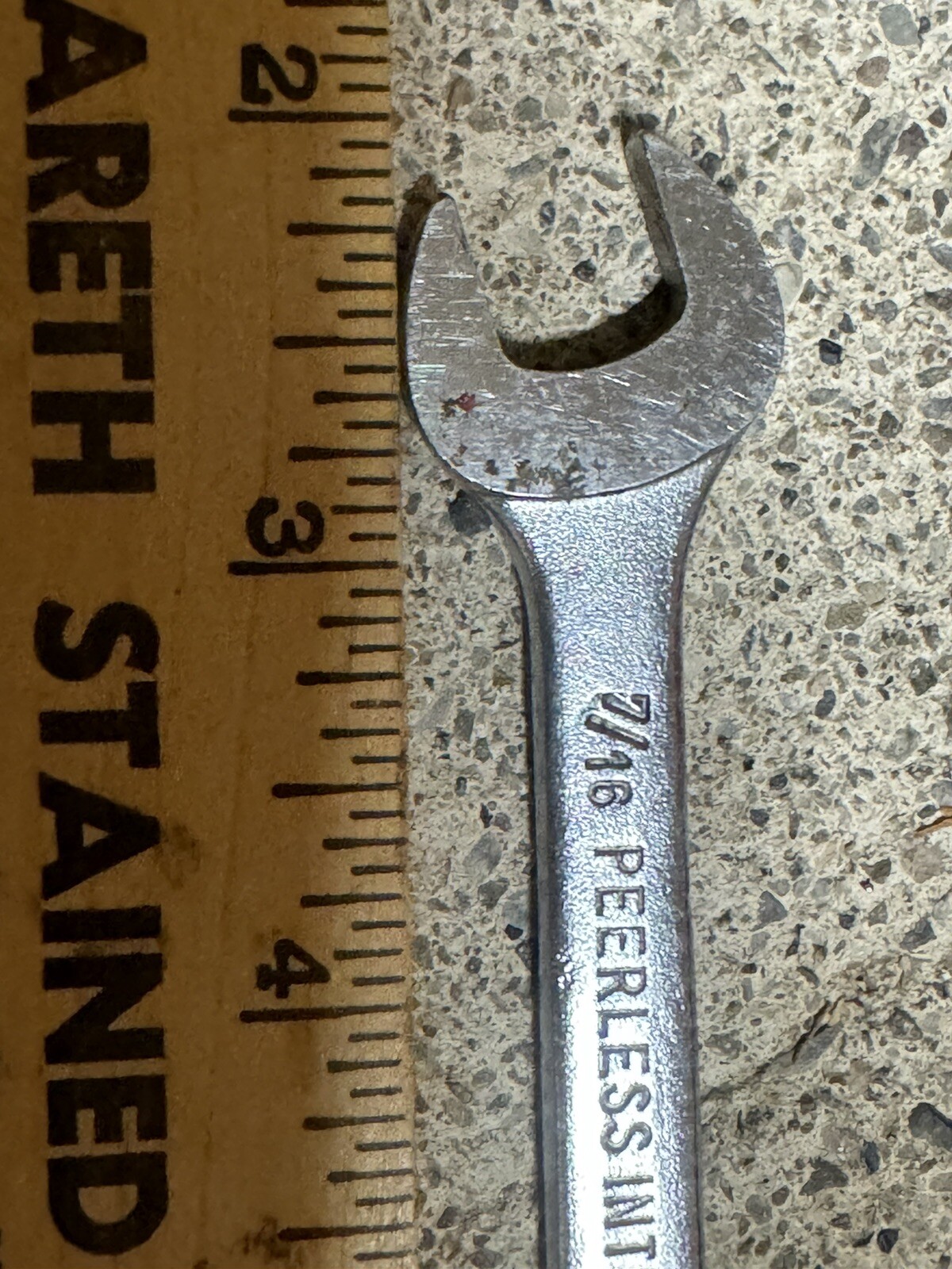 Peerless Wrench 7/16 1/2 Open End W. Germany Continental American 0e102