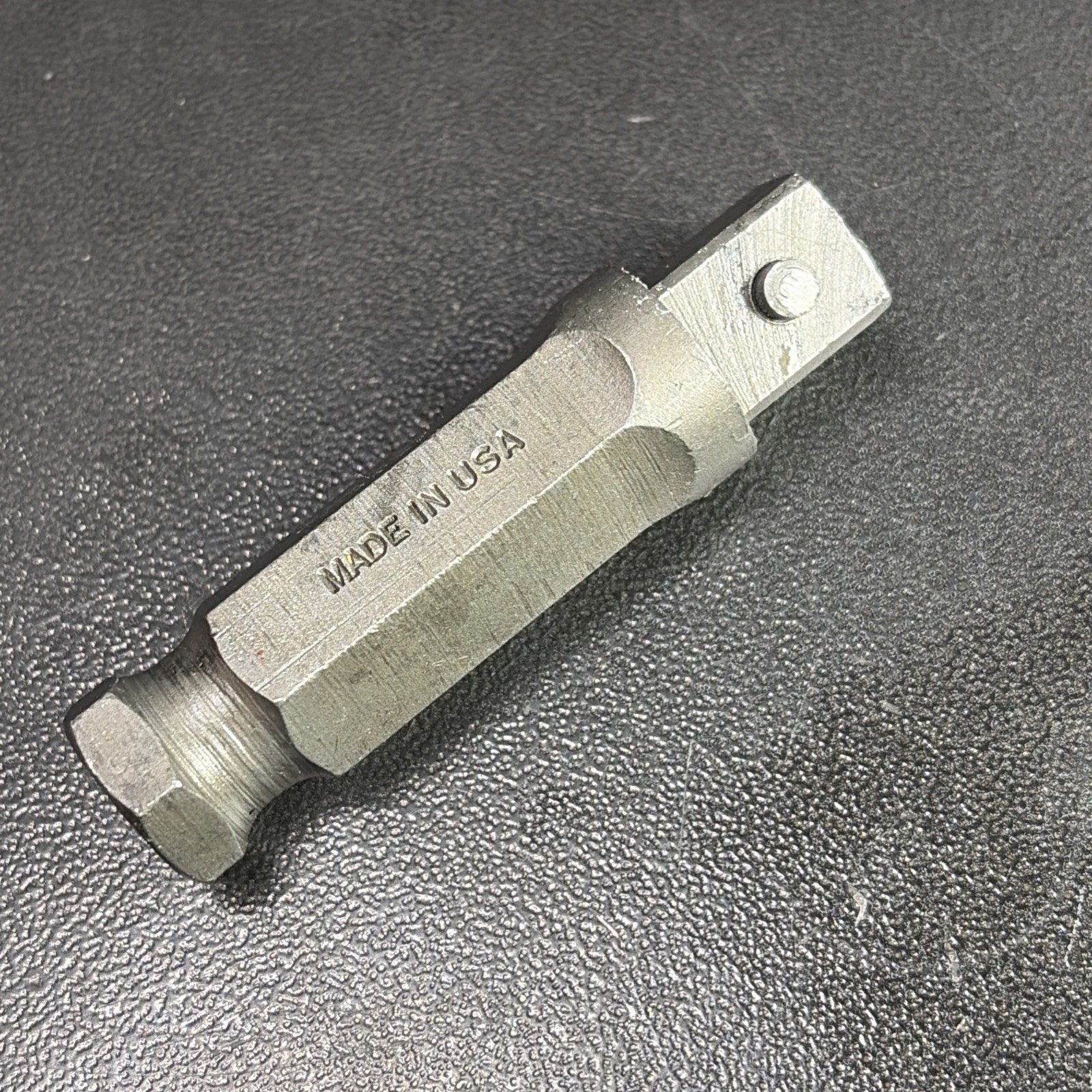Vtg Snap-on 3/8″ Hex – 3/8″ Square Dr Power Adapter Pinned A3021 USA Owners Mark
