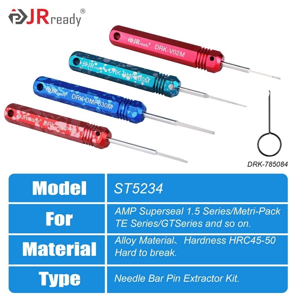 Pin Extractor Tool Set for AMP Super Seal, Metri-Pack & JST Connectors – 5PCS