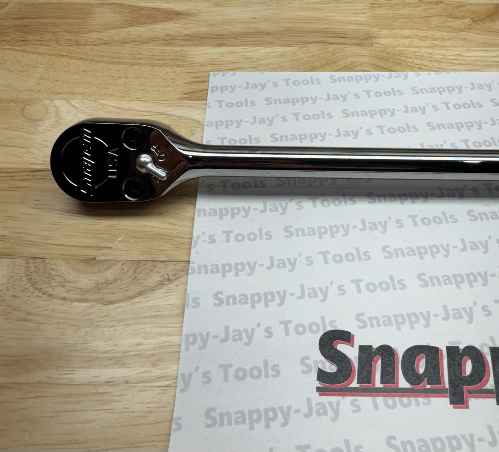 Snap-on Tools USA NEW RED 1/2″ Drive Soft Grip Long Handle Ratchet SHL80A