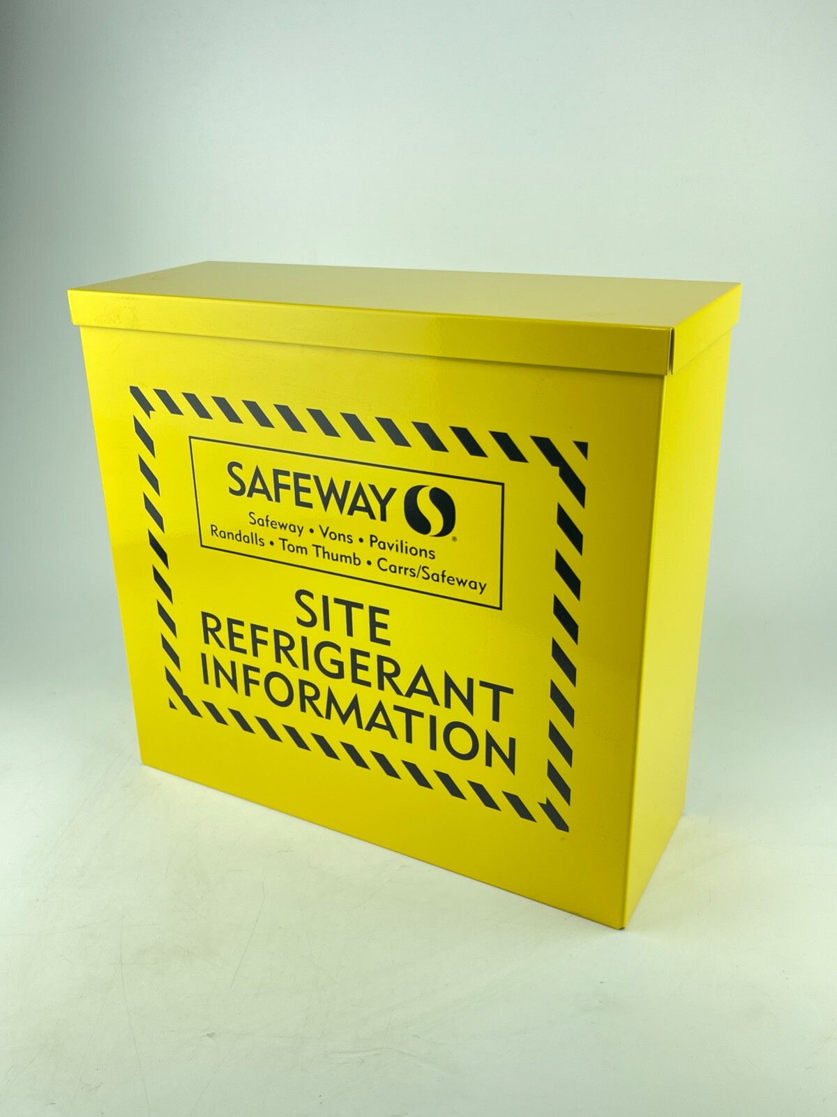 Safeway Site Refrigerant Information MSDS Wall Mount Cabinet, Yellow