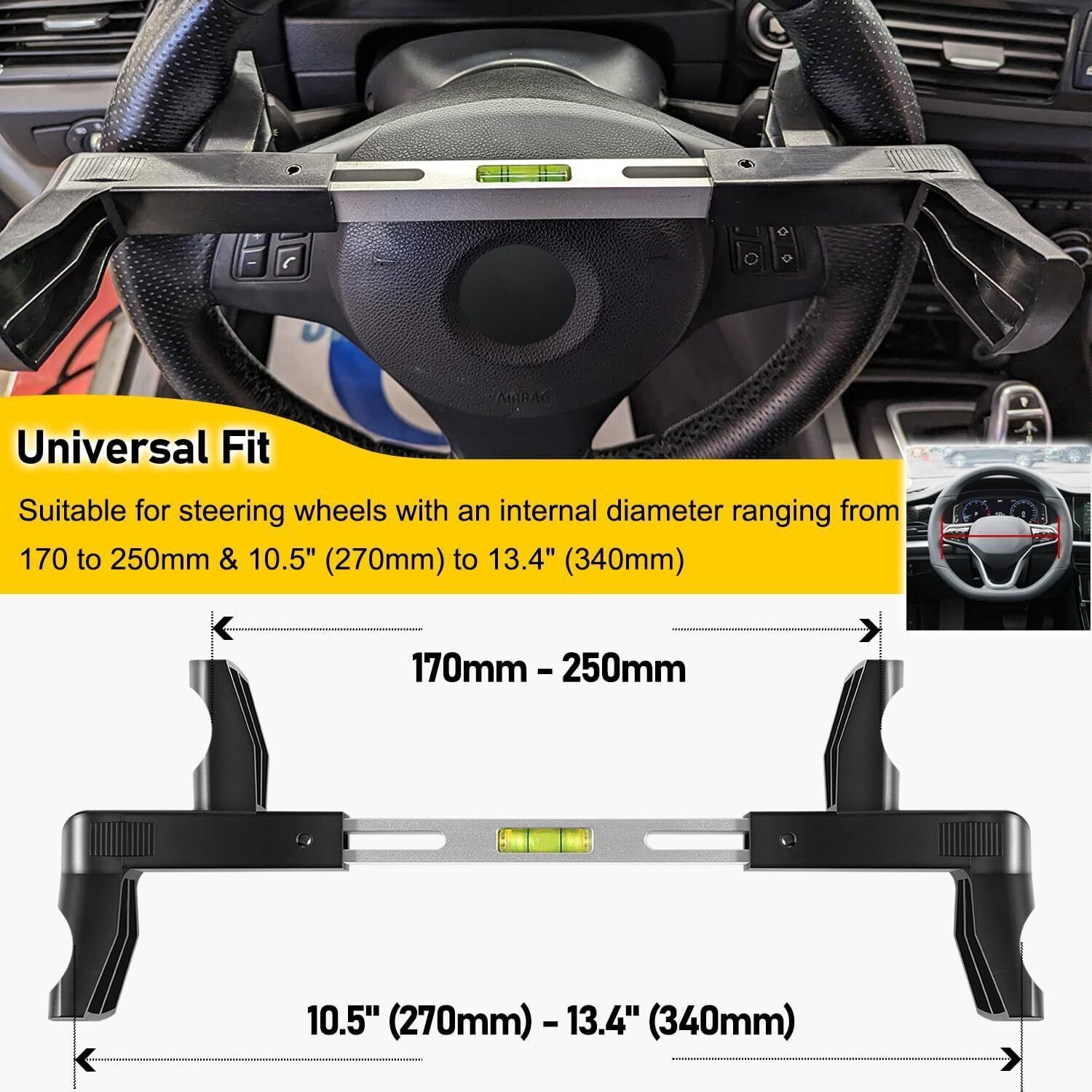ATD-3100 Steering Wheel Level Alignment Tool -Diameter 270-340mm Spring-Loaded