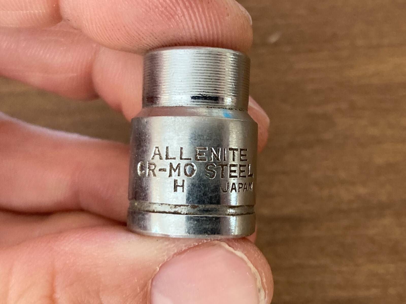 4 Vintage Allenite 1 1/16″ 3/4″ 5/8″ 3/8″ x 3/8″ Drive Shallow Sockets 12 Point