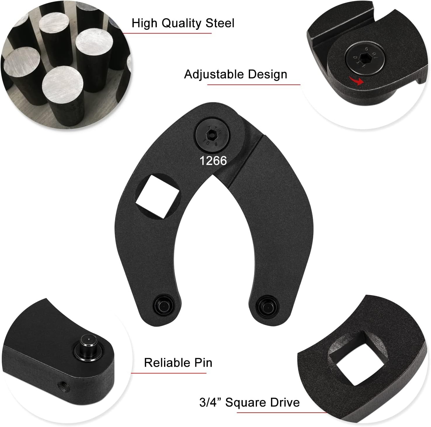 1266 & 7463 Adjustable Gland Nut Wrench Set for Hydraulic Cylinders Universal