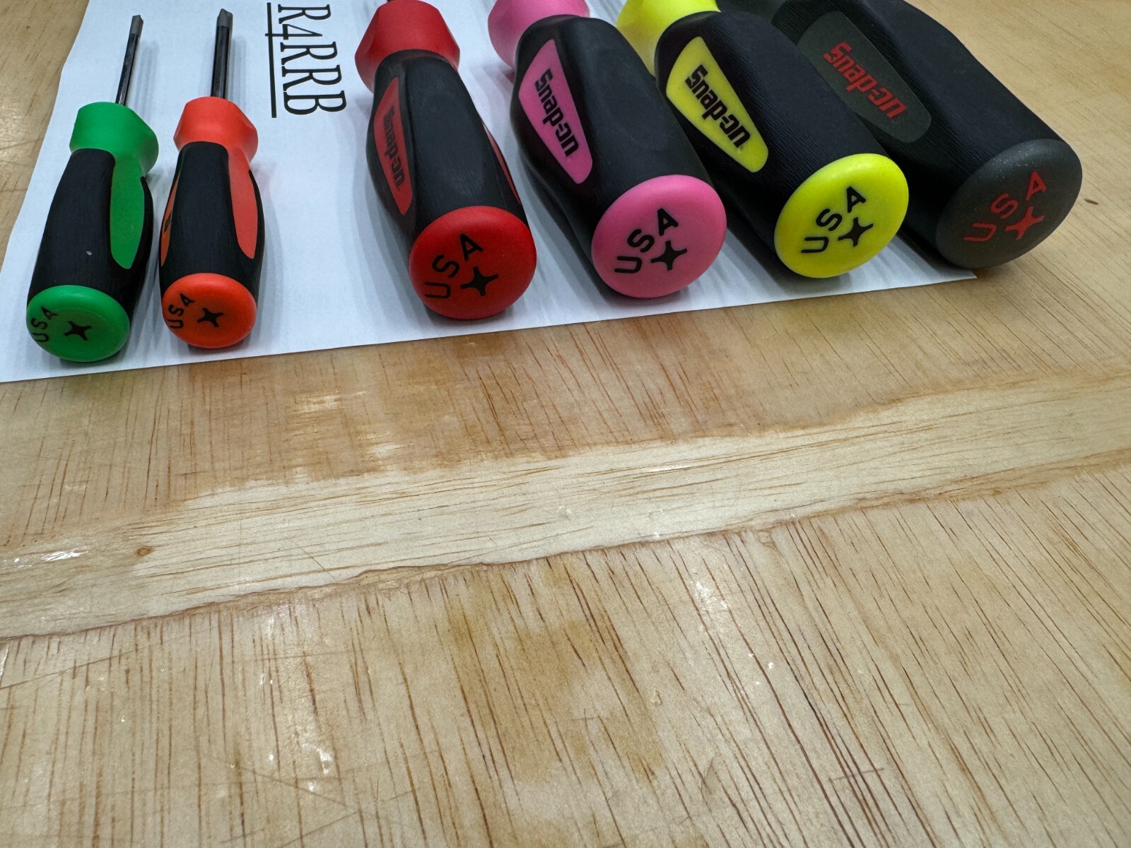 Snap-on Tools USA RARE 6pc COLOR MIX Soft Grip ALL PHILLIPS Screwdriver Lot Set