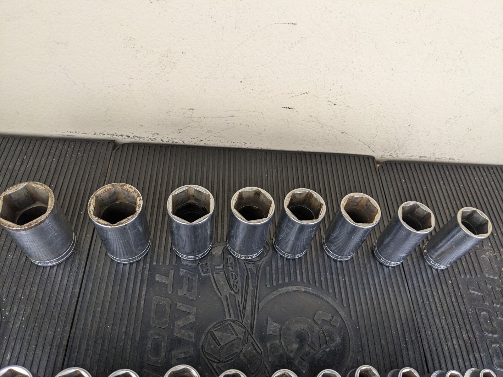 #bg790 Snap On 19 Piece 1/2″ Drive SAE Deep Socket Set 3/8-1-1/2″ USA