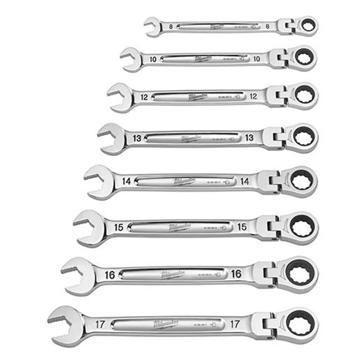 Milwaukee Tool 7pc Metric Flex Head Ratcheting Combination Wrench