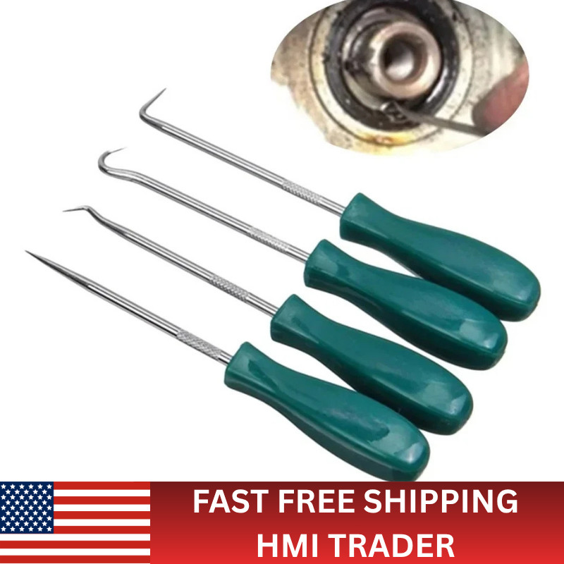 4pcs Oil Seal Screwdriver Pick Hook Set 135mm Auto Tools For Mechanics Workshop