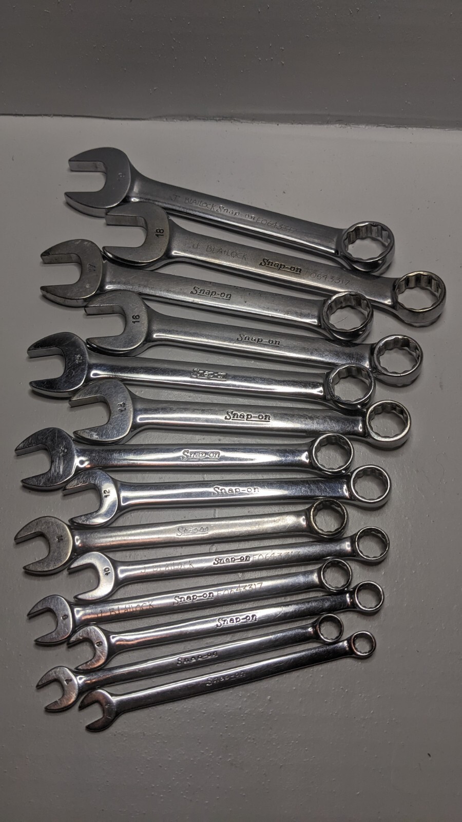 Snap-On OEXM 6mm-19mm 12-Point Metric Flank Drive Short Combination Set