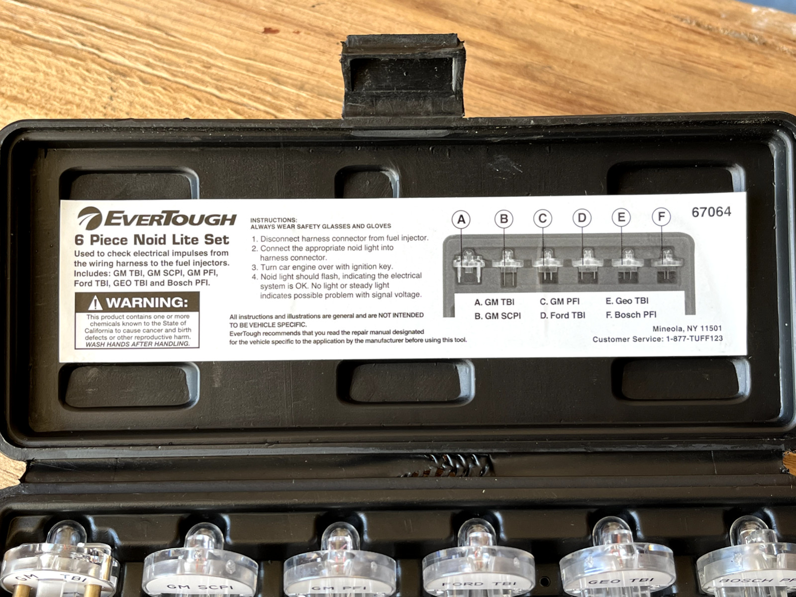 EverTough 6PC Electronic Fuel Injection And Signal Noid Lite Tester Set