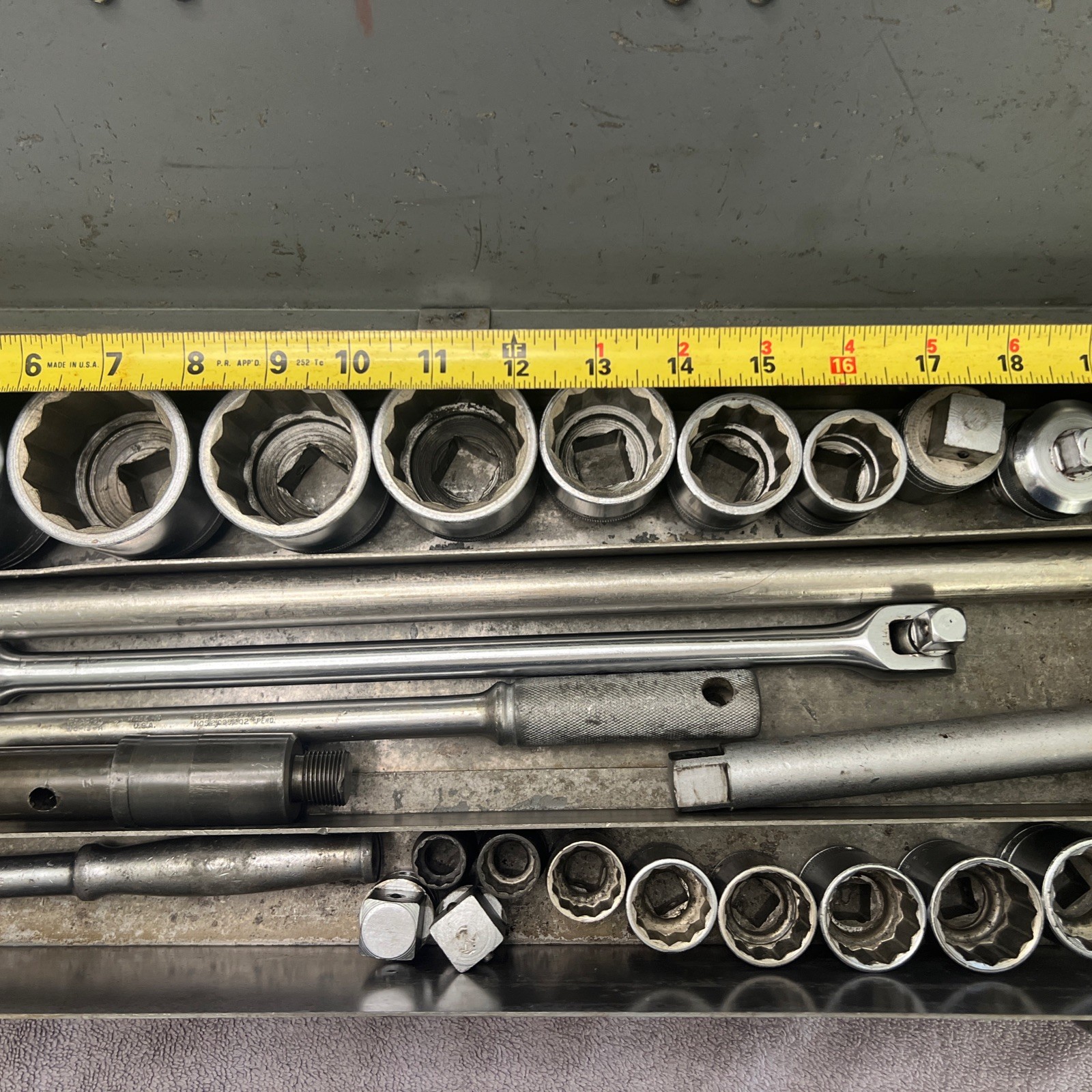 27pc Snap-on SAE Socket Set 3/4″ and 1/2”drive, LDH/SW series 9/16″ to 2″