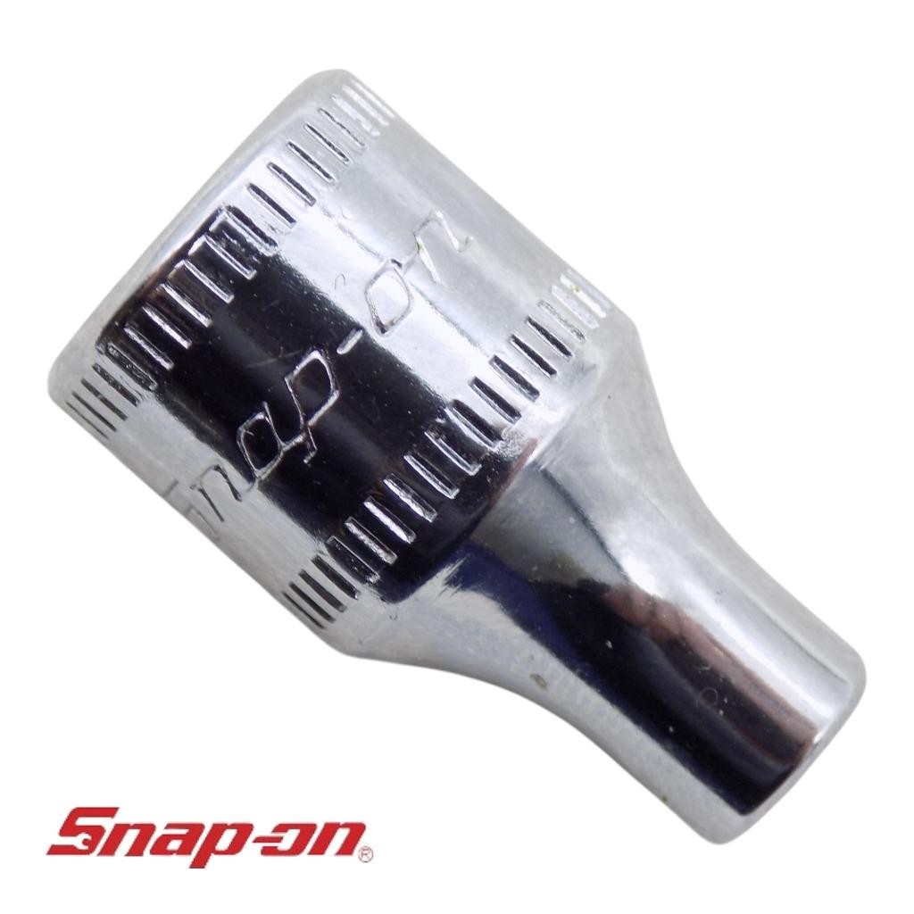 Snap On Tools 1/4″ Drive 4mm Metric 6 Point Shallow Chrome Socket TMM4 GUC F/S