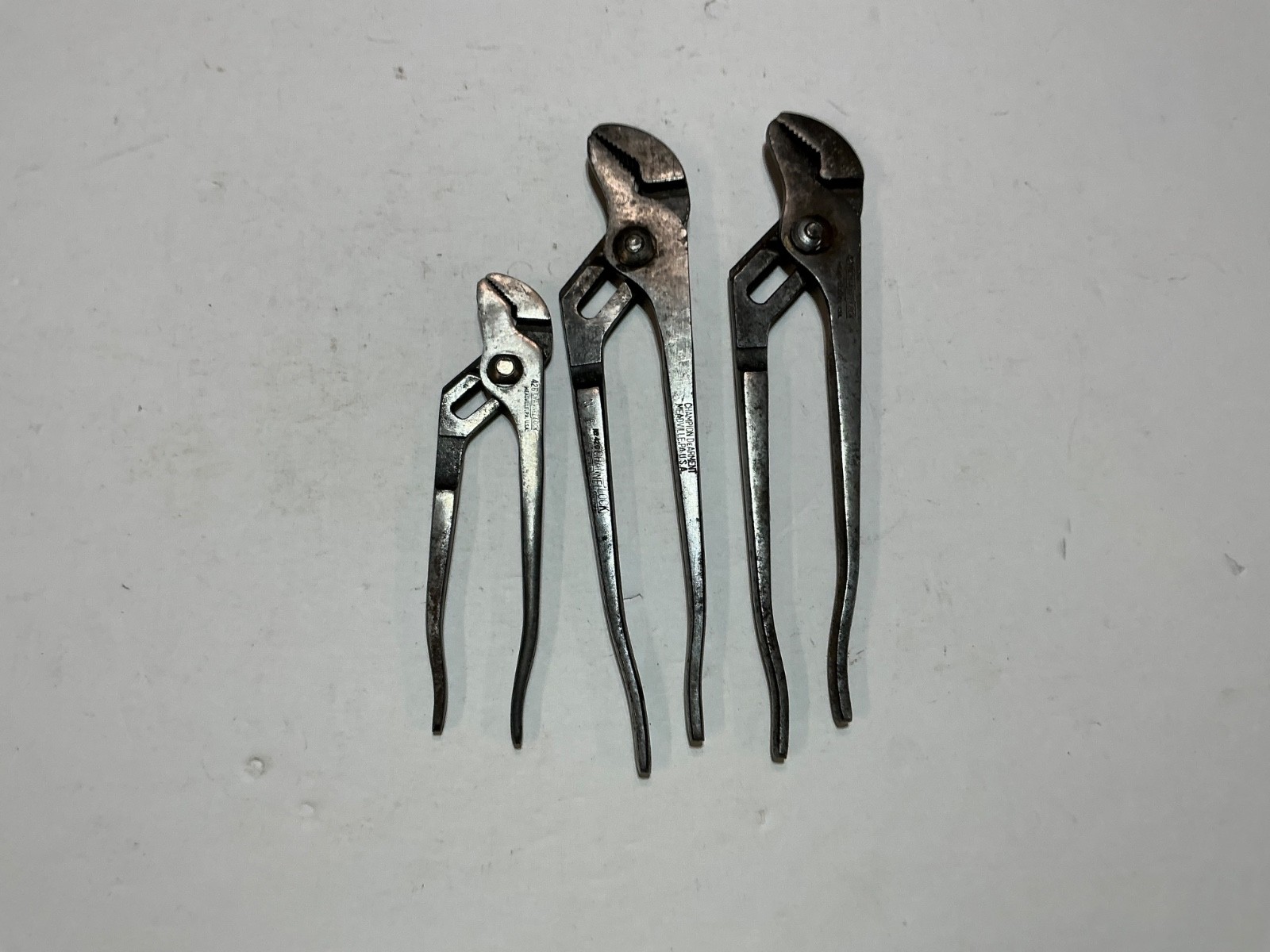 Vtg 3 pairs of Channellocks 2@9 1/2″ and 1@ 6 1/2″ USA made all for $25