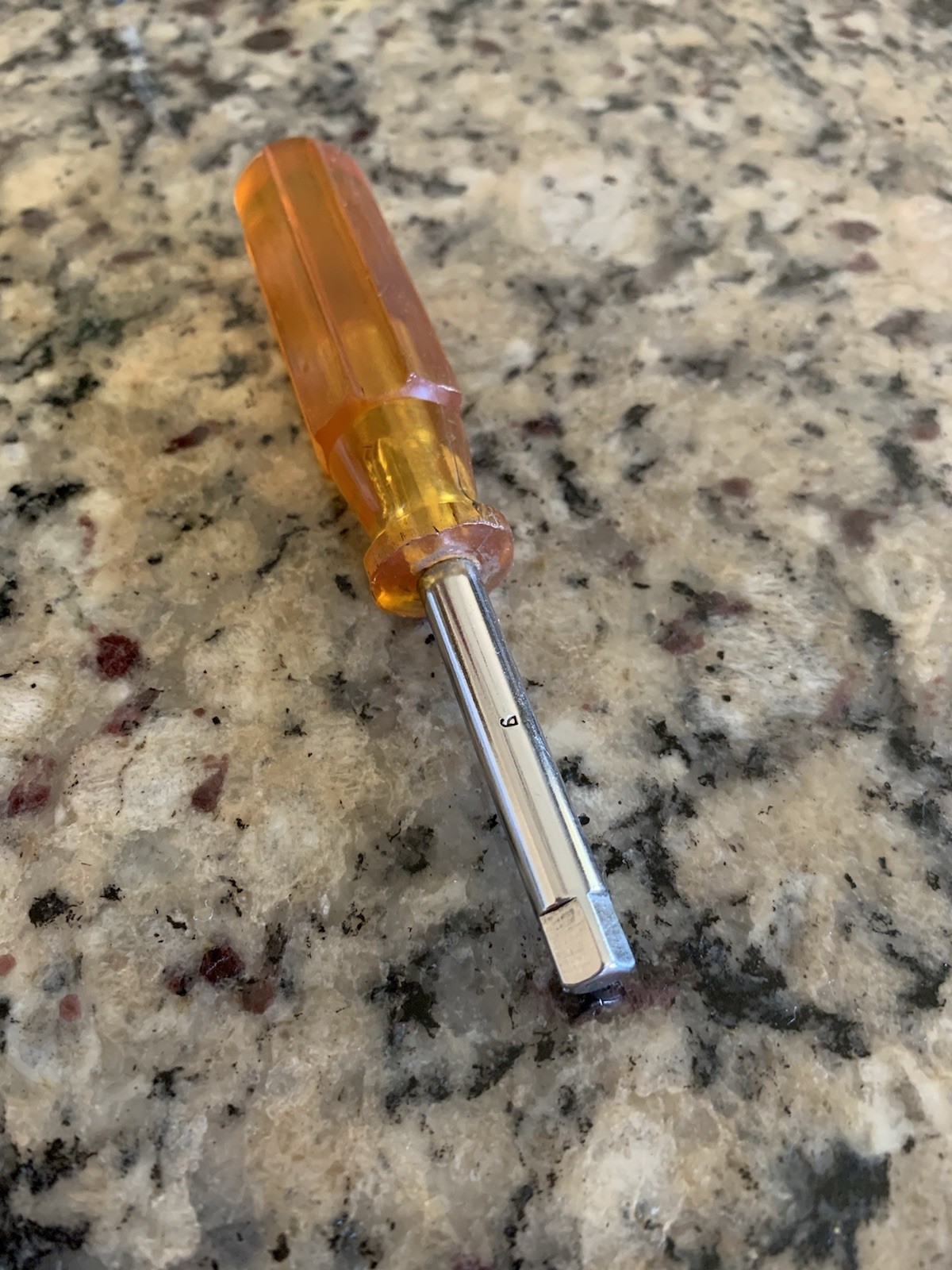 🟡 Vintage Super Snap-On TM4 1/4″ Socket Shank Driver CLEAR AMBER HANDLE