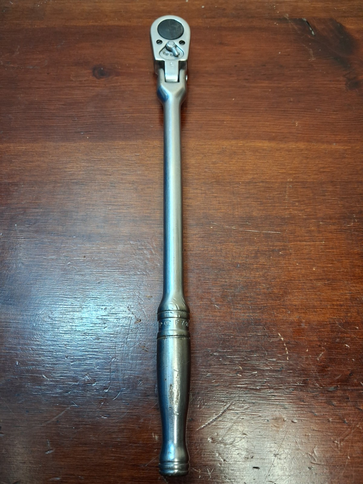 Snap On F731 3/8″ Drive Flex Head Ratchet USA 11″ Long Chrome Vintage USA 🇺🇸