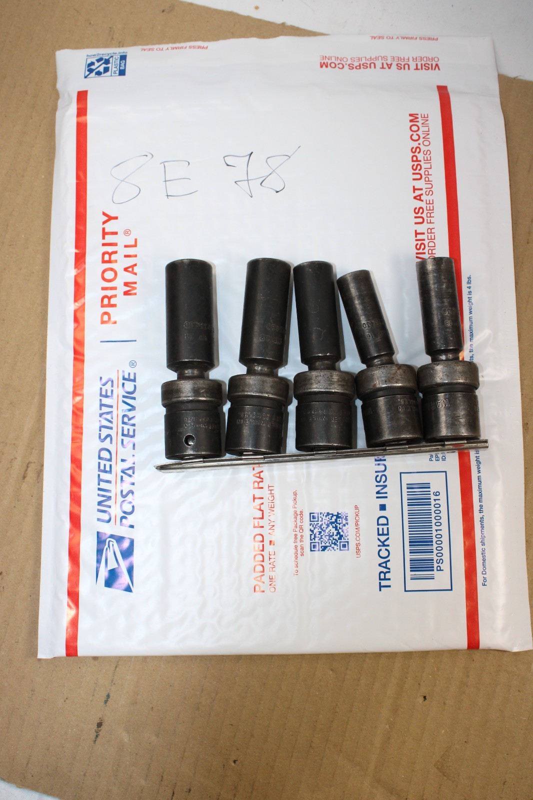 Snap on 5pc 1/2″ Drive Deep Swivel Impact Socket Set SAE 9/16 – 3/4