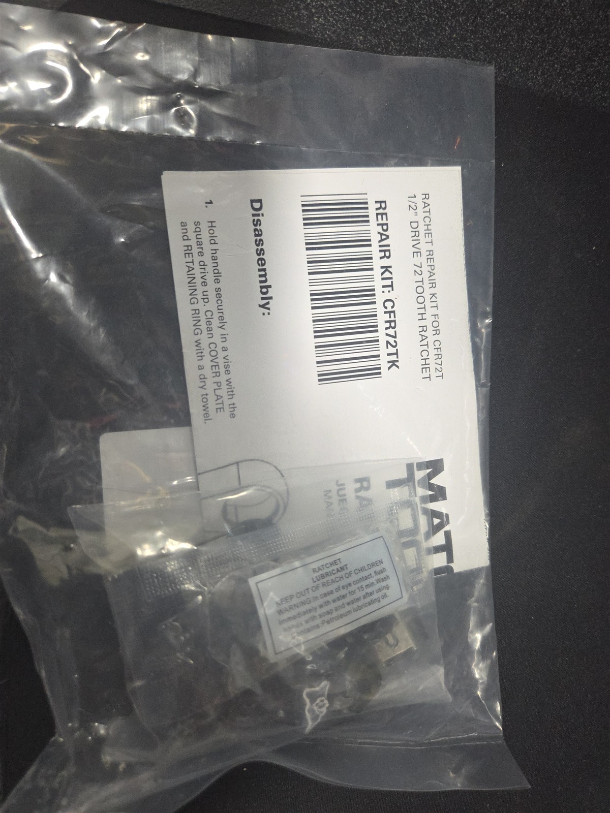 New Matco Tools CFR72TK Ratchet Rebuild Service Kit 3/8″ Drive 72 Tooth