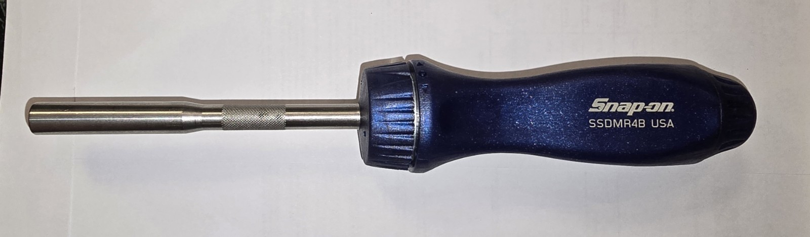 Snap-on Tools USA NEW POWER BLUE Ratcheting Screwdriver SSDMR4B BULK NO BITS/BOX