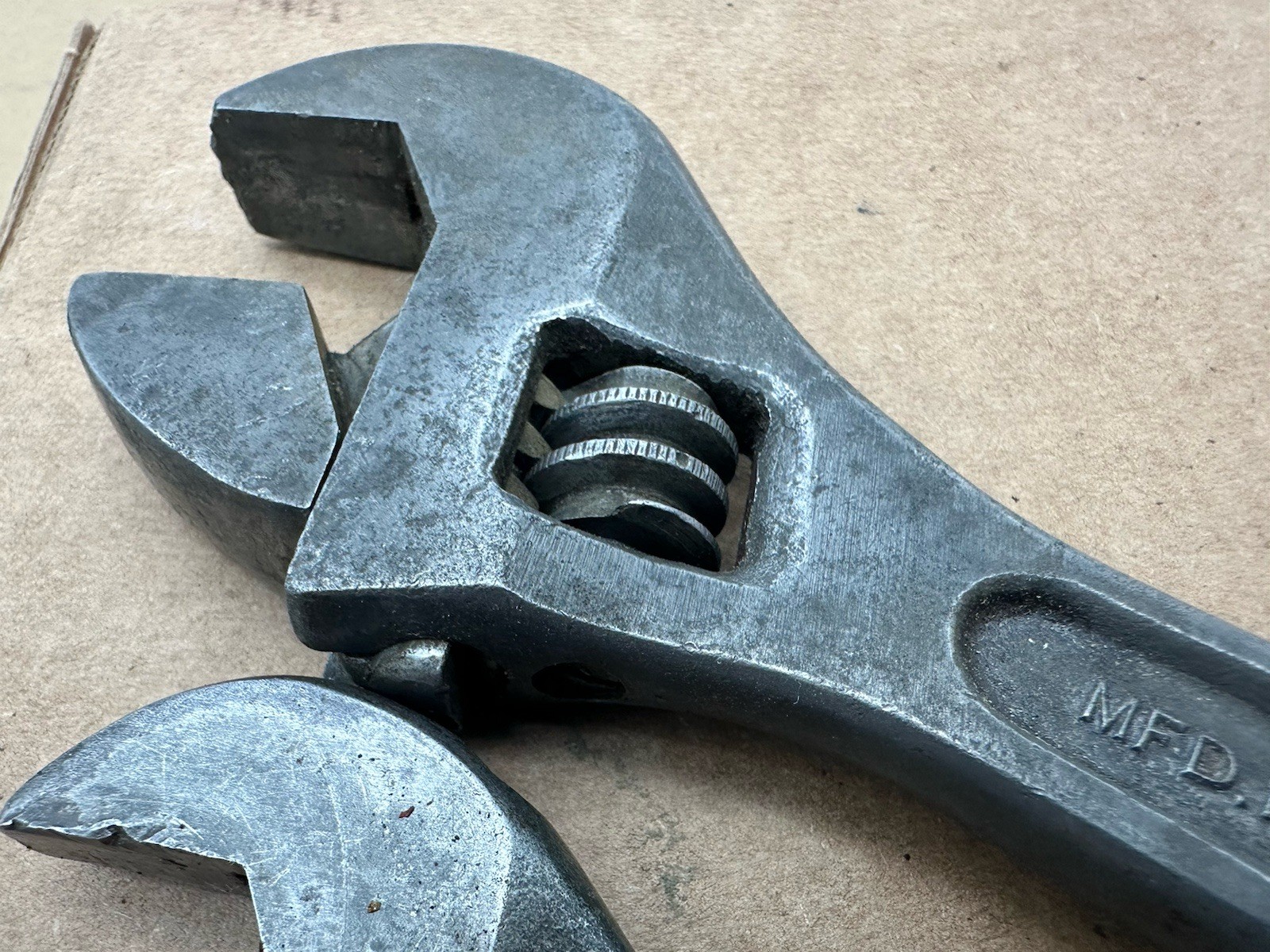 2 Vtg Crescent Tool Co Dunlap 10” 8” Adjustable Wrench Made USA Jamestown *READ*