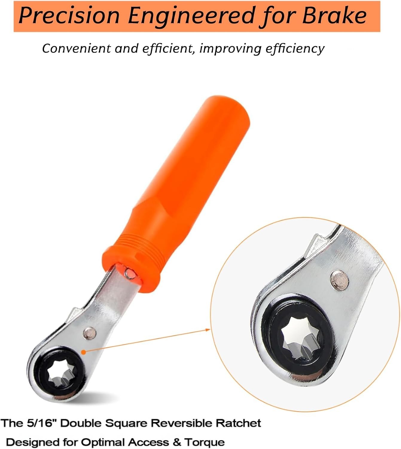Brake Adjustment Tool Set 5/16″ Ratcheting Wrench for Semi Trucks 2-Piece