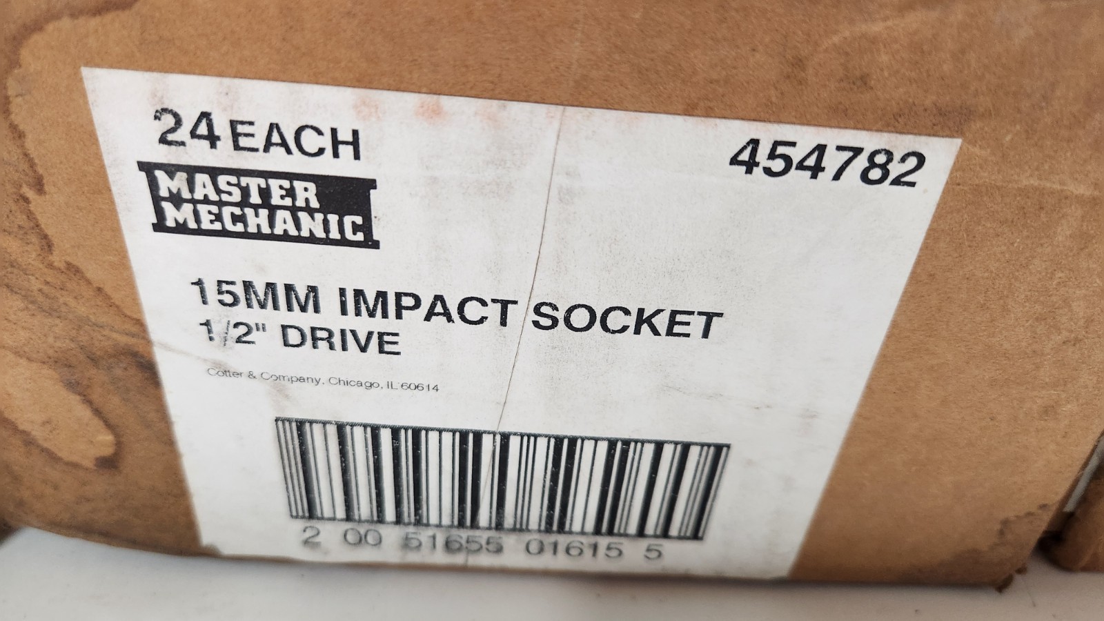 1/2″ drive x 15mm 6-point impact socket shallow standard MADE IN USA – LOT of 3