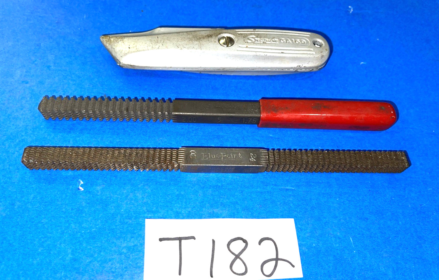 SNAP ON TOOLS 3 PIECE THREAD RESTORER FILES & UTILITY KNIFE