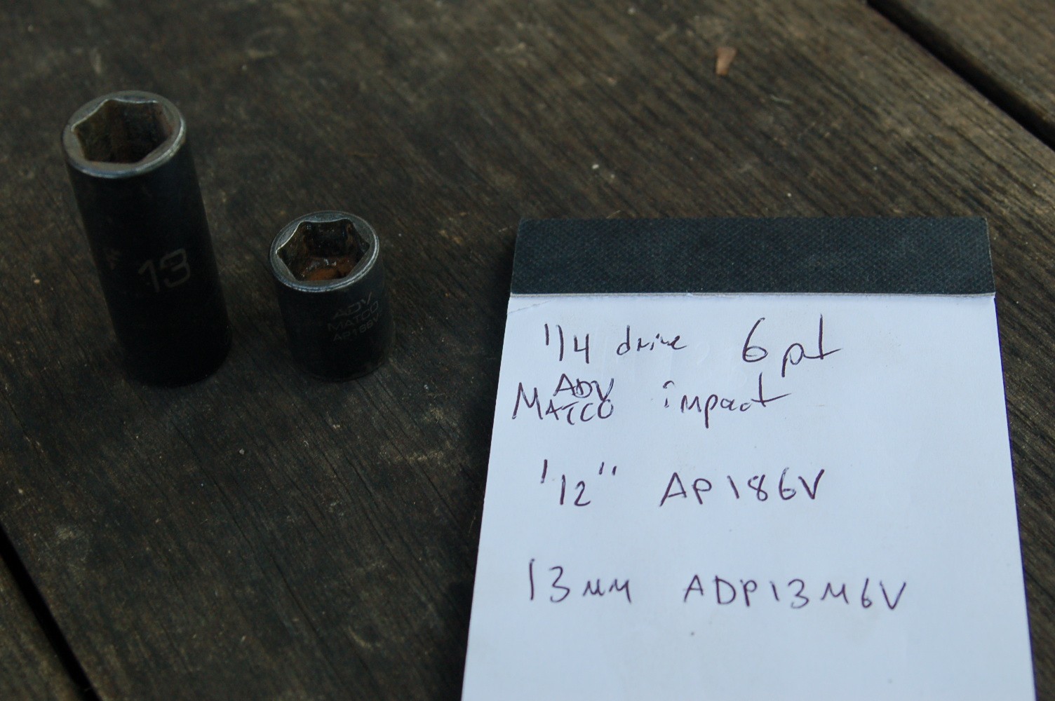 MATCO TOOLS «ADV» AP166V, 1/4” dr 1/2″ Impact & 1/4 dr 13mm Deep ADP13M6V PAIR