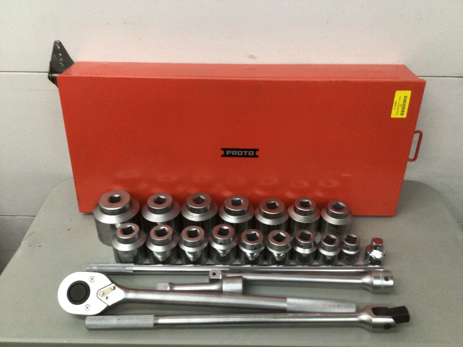 PROTO Socket Set: 1 in Drive, 12-Point, SAE, 1 1/2 in to 3 1/2 in, J57102A