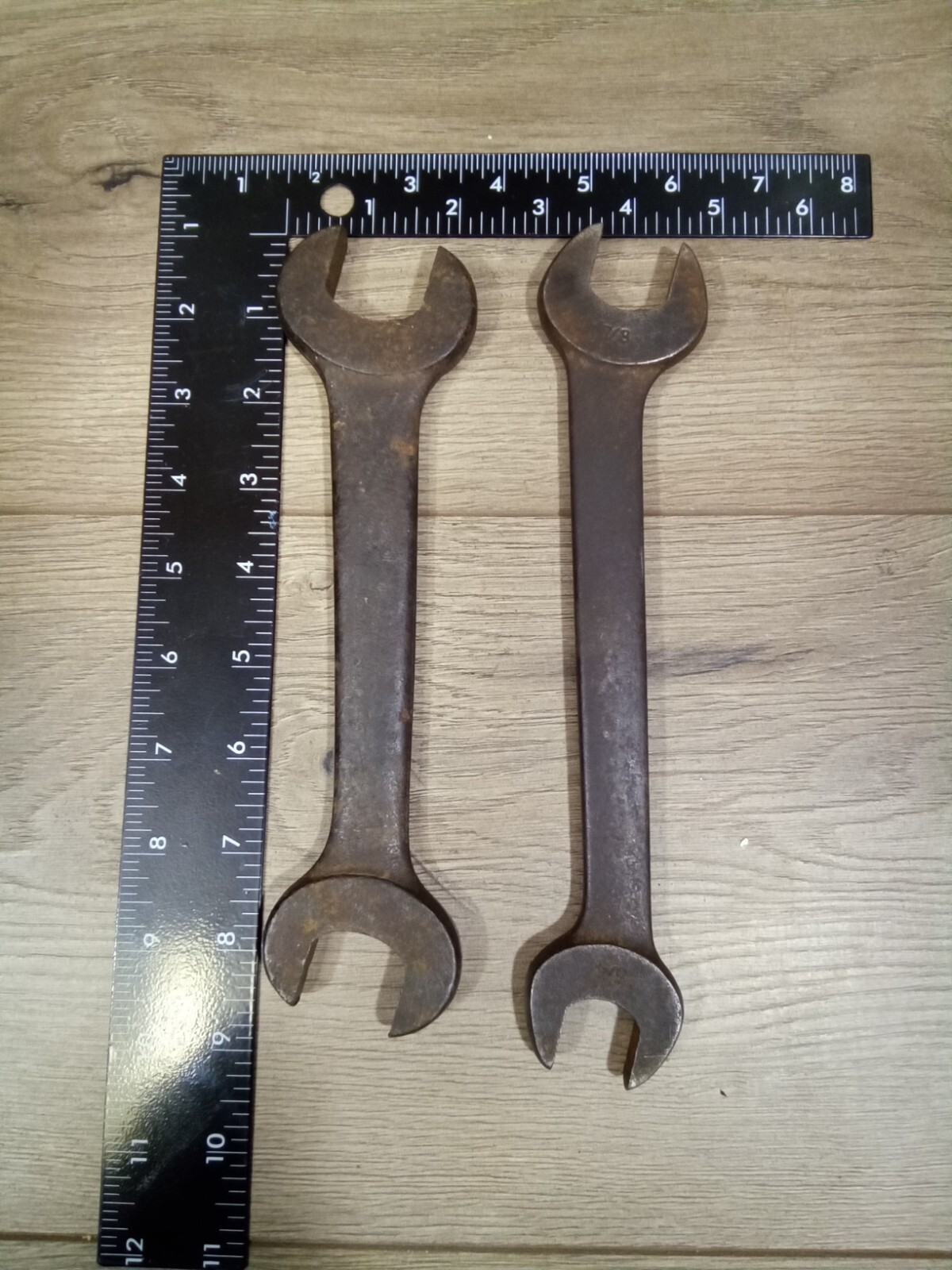 7 LARGE VINTAGE DOUBLE OPEN ENDED SPANNER WRENCHES BILLINGS, FAIRMOUNT, OTHERS