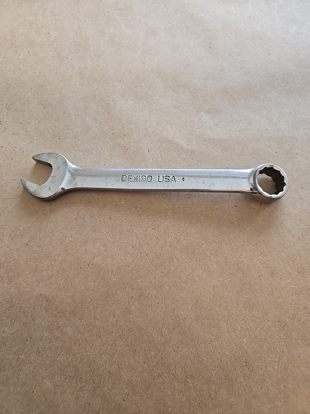 Snap On 9/16″ 12PT SAE Short Chrome Combination Wrench OEX180B