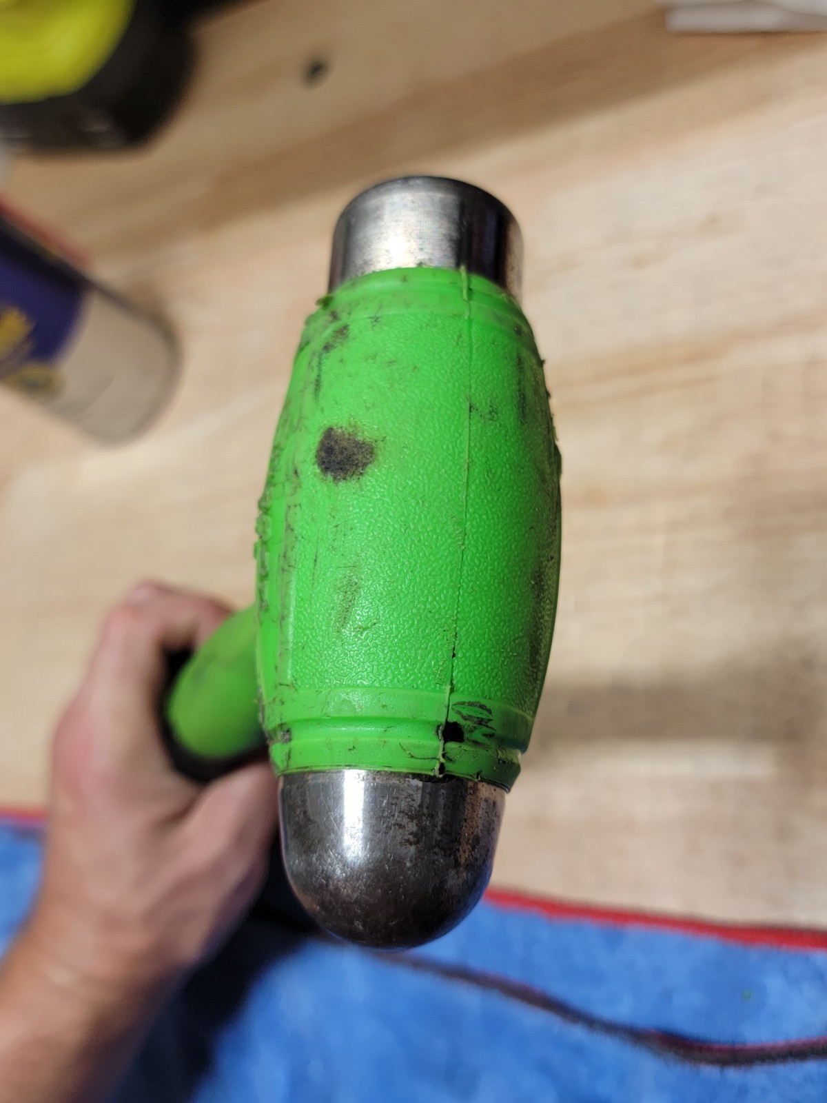 Snap On HBBD24G 24 oz Ball Peen Soft Grip Dead Blow Hammer GREEN USA MADE