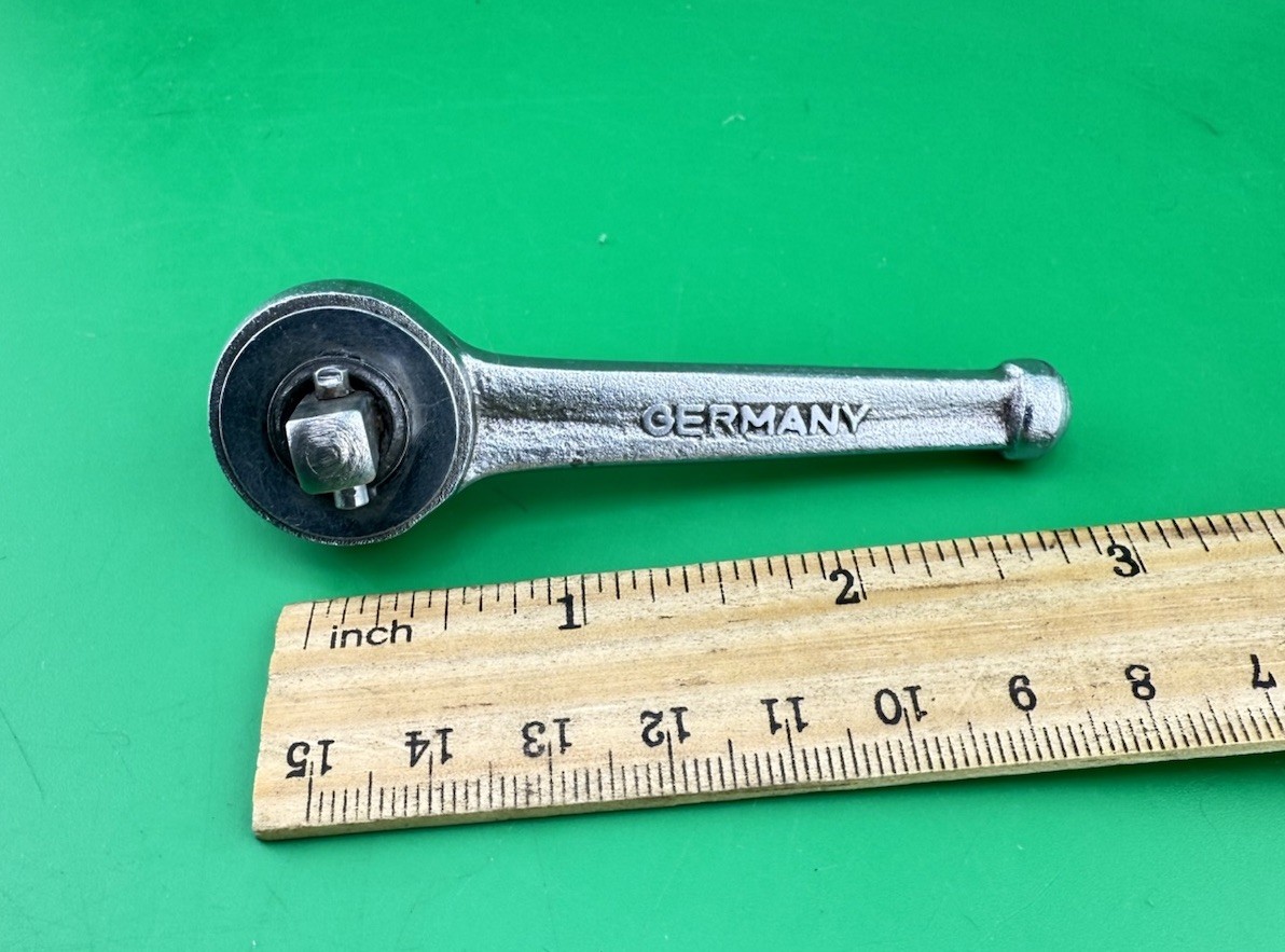Very Rare! Hermes 1/4″ Inch Drive Sliding Square Ratchet Made In Germany NICE