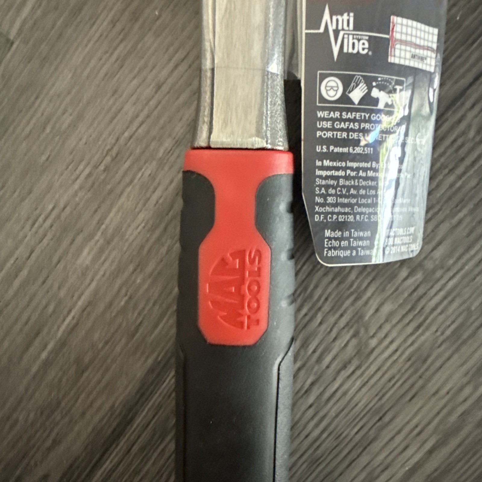 Brand New MAC Tools DH193AV. 3 lb. Soft Grip Anti-Vibe Drilling Hammer Red