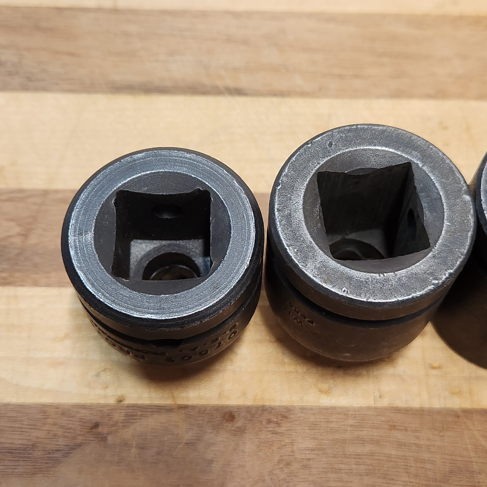 Wright & Proto 3/4 inch drive 6 point socket lot 1-3/8, 1-3/16, 7/8, 11/16, 9/16