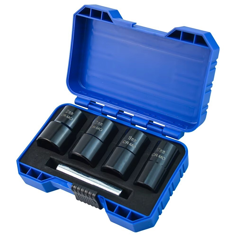 Bolt Nut Extractor 1/2″ Drive Impact Removal Socket Tool Set 17mm-19mm-21mm-22mm