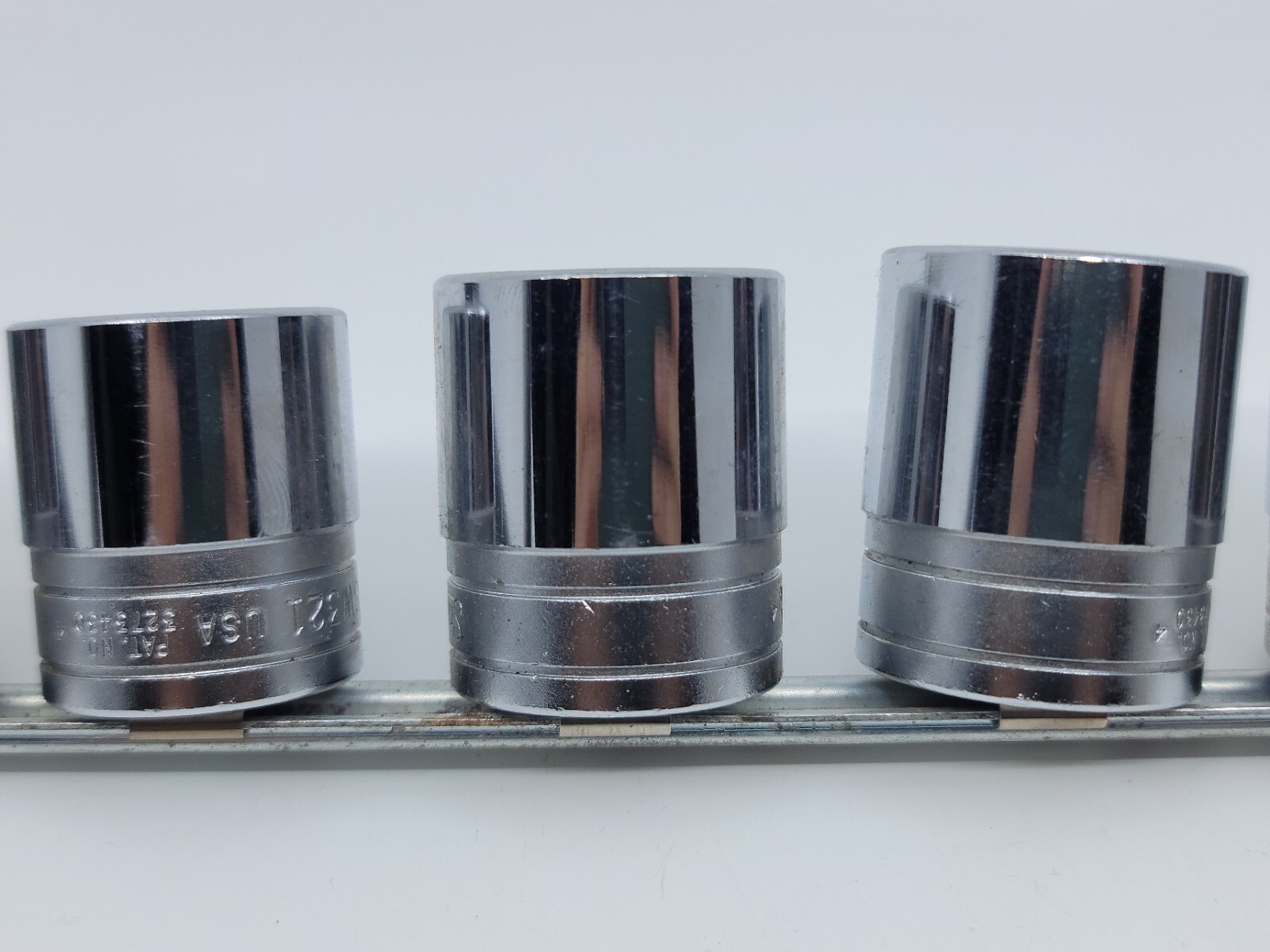 Snap On Tools 1/2″ Drive SW261-SW421 12 Point SAE Shallow Socket 9Pcs USA