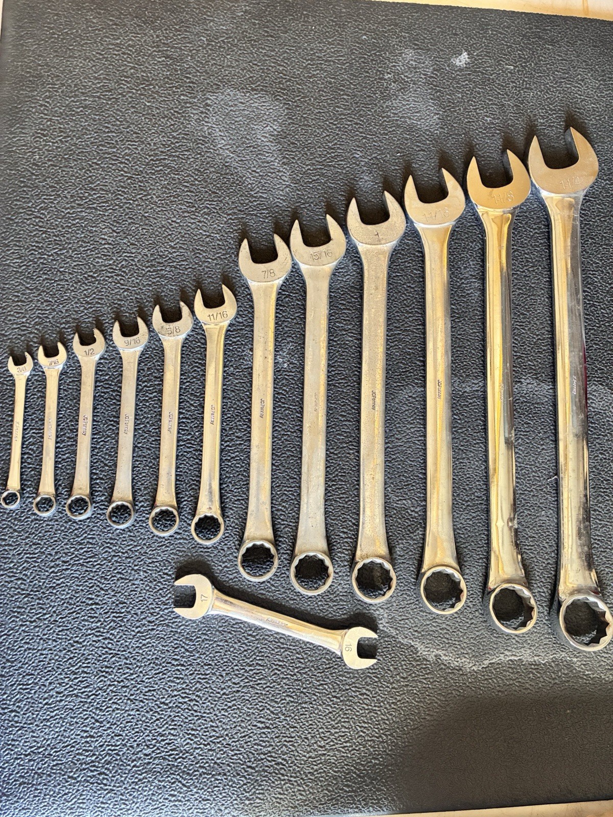 Vintage JC Penney 13-PcSAE Combination Wrench Set USA 3/8”-1-1/4” 12point (2) 6p