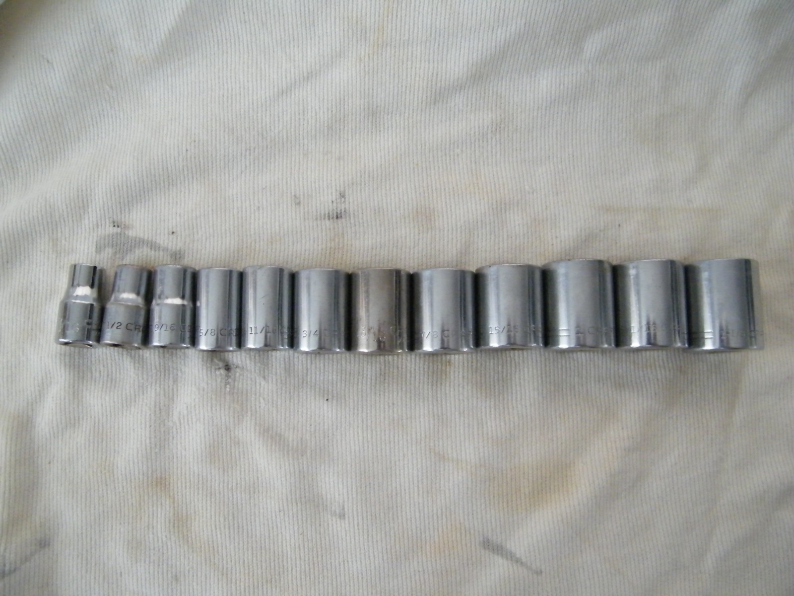 12-piece CRAFTSMAN 1/2 drive Shallow 7/16″ to 1-1/8″ 12-p Socket Set USA