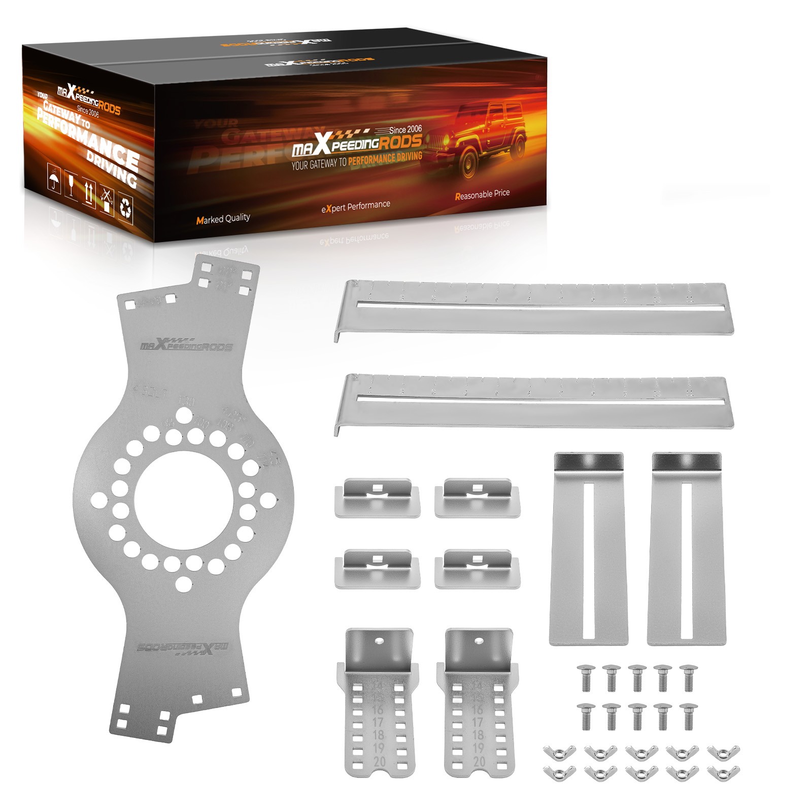 4-Lug Wheel Bolt Circle Tool for 4×98 4×100 4×108 4×110 4×114.3 4×130