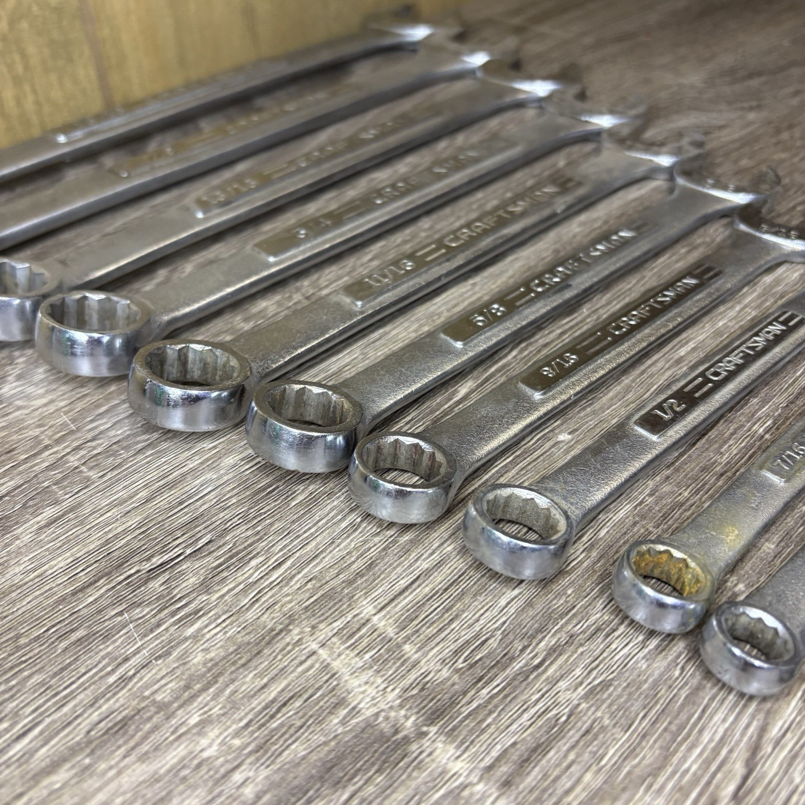 VTG Craftsman 13pc SAE 12pt Combination Wrench Set 1/4″ – 15/16″ -V- -VV- USA