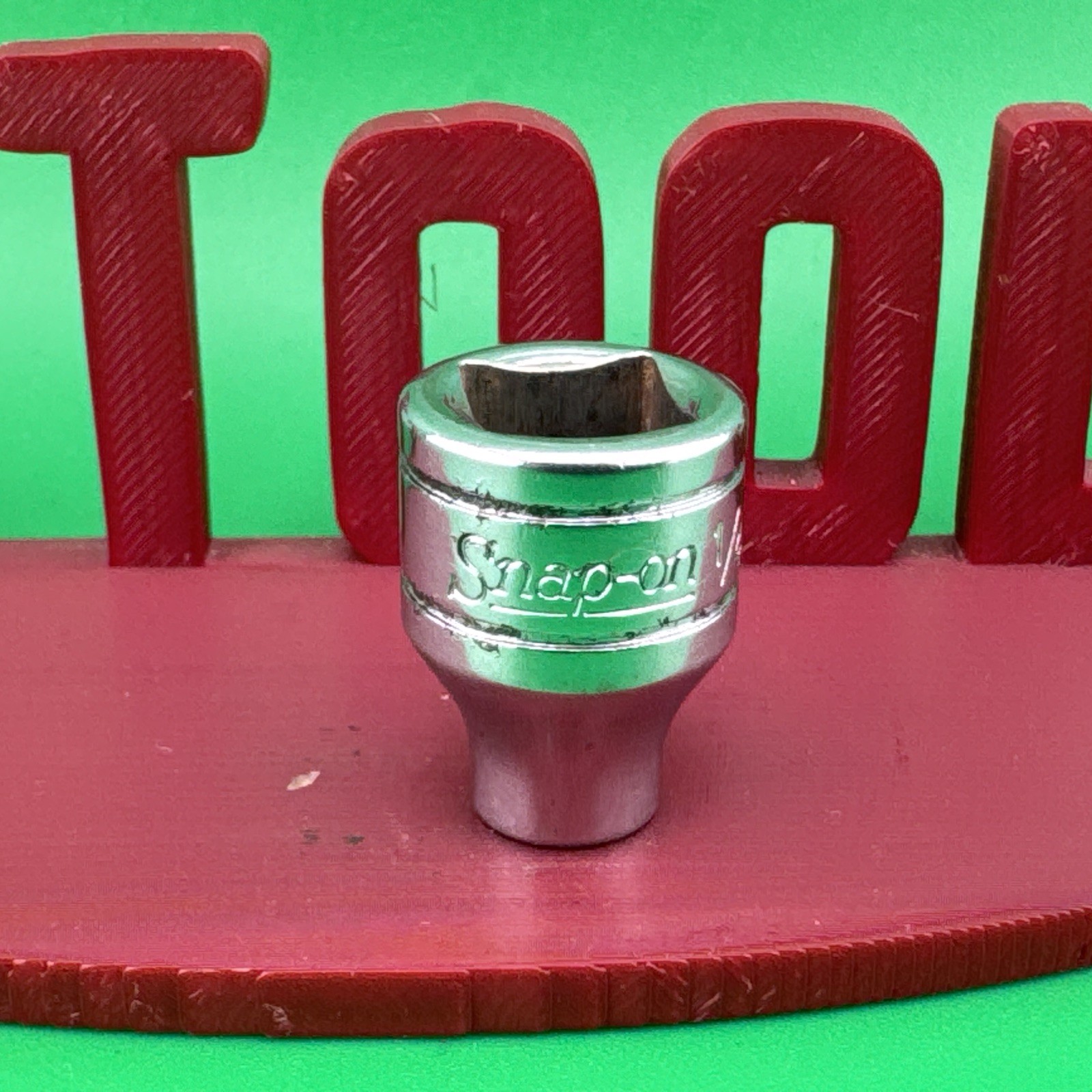 Snap On F081 3/8″ Drive 12-Point SAE 1/4″ Shallow Chrome Socket 1