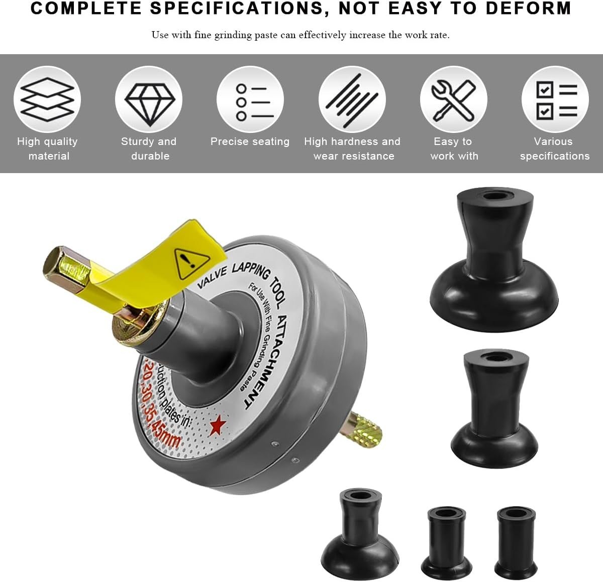 Valve Lapping Tool Kit Small Valve Lapping Tool & Compound Kit with 5 Suction…