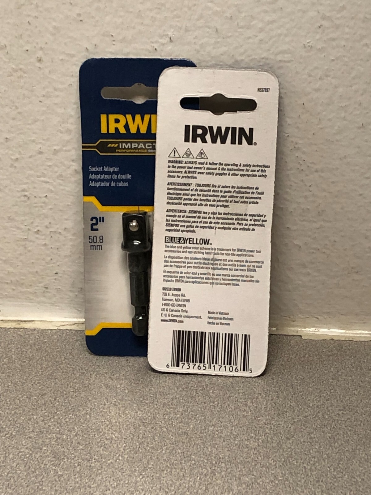Irwin IWAF36238 2 in. L X 3/8 in. drive Ball Impact Socket Adapter 2 PK