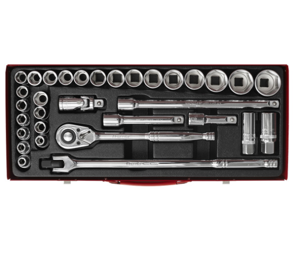 Sealey AK693 1/2 Sq Drive 6pt Walldrive Socket Set Metric Imperial